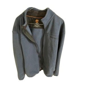 Timberland Zip Up Fleece Men's Jacket Size Large L Blue Full Zip